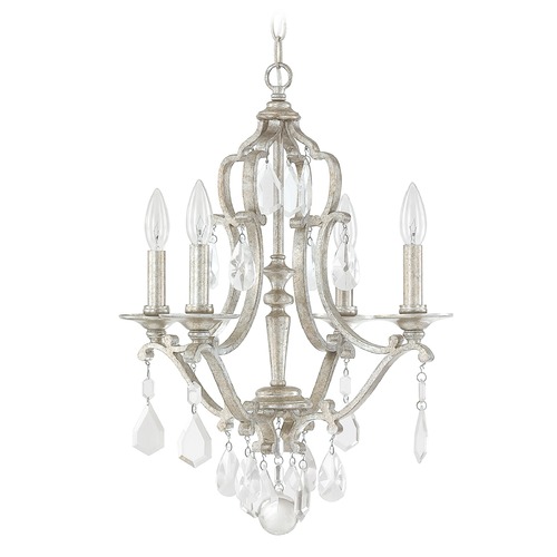 Capital Lighting Blakely 4-Light Mini Chandelier in Antique Silver by Capital Lighting 4184AS-CR
