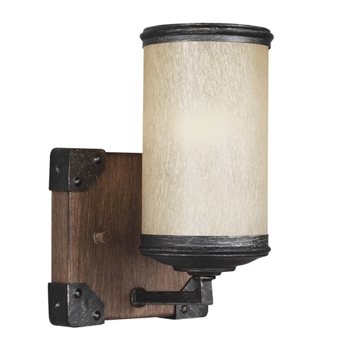 Generation Lighting Dunning Wall Sconce in Stardust & Cerused Oak by Generation Lighting 4113301-846