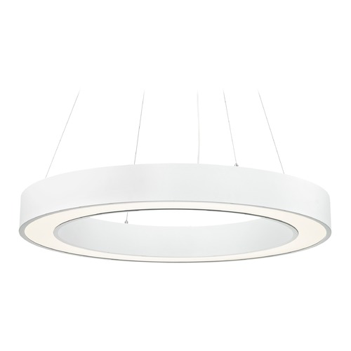Recesso Lighting by Dolan Designs 35.88-Inch Diameter Modern White LED Drum Pendant Light 3000K 5830 Lumens 10934-05