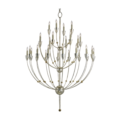 Currey and Company Lighting Paradox Chandelier in Silver Granello by Currey & Company 9159