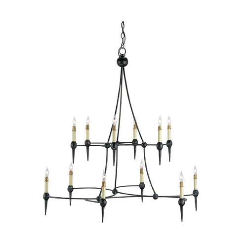 Currey and Company Lighting Danielli Chandelier in French Black by Currey & Company 9157