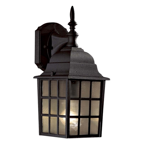 Outdoor Wall Light with Brown Glass in Black Finish 8717-66 Destination Lighting
