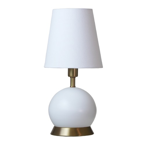 House of Troy Lighting Geo White & Weathered Brass Accent Lamp by House of Troy Lighting GEO106
