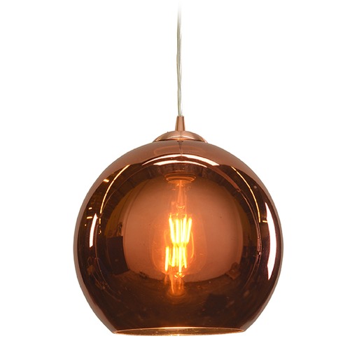 Access Lighting Glow Brushed Copper Mini Pendant by Access Lighting 28101-BCP/CP