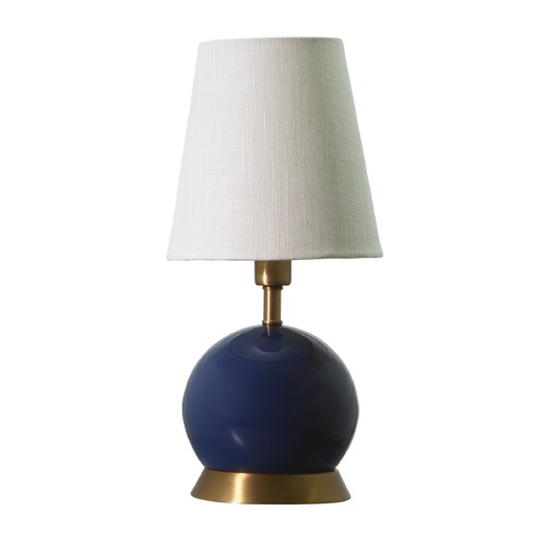 House of Troy Lighting Geo Navy Blue & Weathered Brass Accent Lamp by House of Troy Lighting GEO109