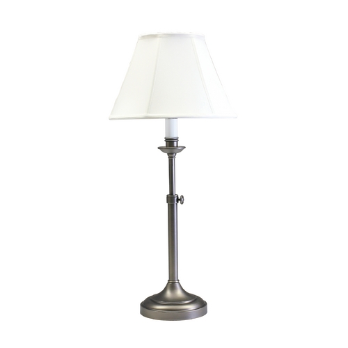 House of Troy Lighting Club Adjustable Table Lamp in Antique Silver by House of Troy Lighting CL250-AS