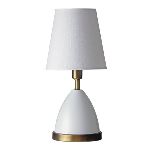 House of Troy Lighting Geo White & Weathered Brass Accent Lamp by House of Troy Lighting GEO206