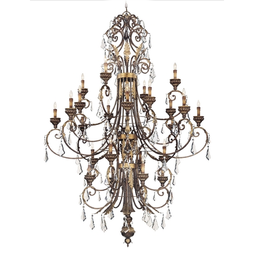 Metropolitan Lighting Crystal Chandelier in Windsor Rust / Bronze Accents Finish N6228-228