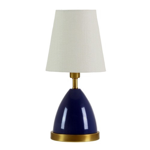 House of Troy Lighting Geo Navy Blue & Weathered Brass Accent Lamp by House of Troy Lighting GEO209