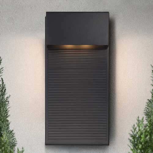 Modern Forms by WAC Lighting Hiline 12-Inch LED Outdoor Wall Light in Black by Modern Forms WS-W2312-BK