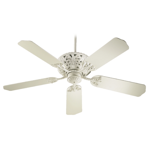 Quorum Lighting Windsor Antique White Ceiling Fan Without Light by Quorum Lighting 85525-67