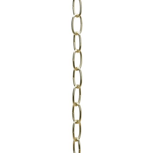 Satco Lighting Eight-Gauge Chain Polished Brass 3-Foot Section by Satco Lighting 79/455