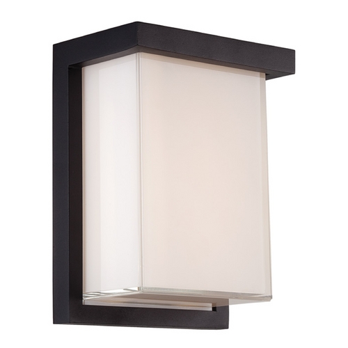 Modern Forms by WAC Lighting Ledge 8-Inch LED Outdoor Wall Light in Black by Modern Forms WS-W1408-BK