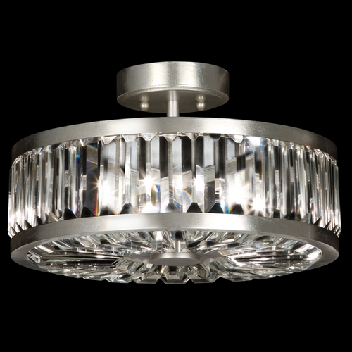 Fine Art Lamps Fine Art Lamps Crystal Enchantment Silver-Leafed Semi-Flushmount Light 815740ST