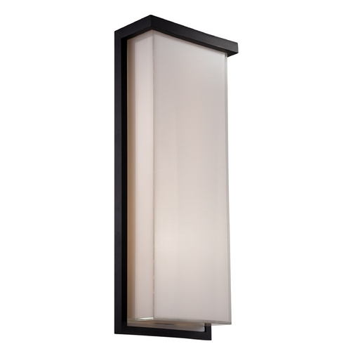 Modern Forms by WAC Lighting Ledge 20-Inch LED Outdoor Wall Light in Black by Modern Forms WS-W1420-BK