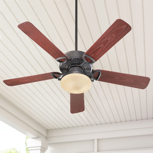 Quorum Lighting Estate Patio Toasted Sienna Ceiling Fan with Light by Quorum Lighting 143525-944