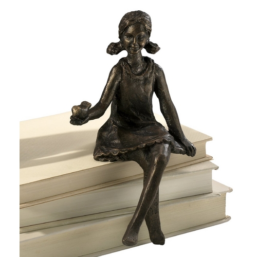 Cyan Design Girl Shelf Oiled Bronze Sculpture by Cyan Design 03042
