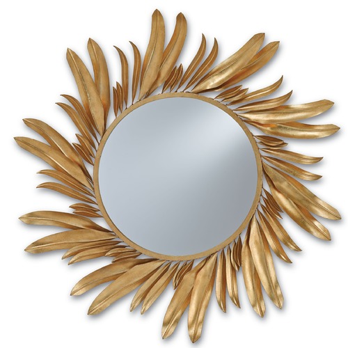 Currey and Company Lighting Folium 31x31 Mirror in Gold Leaf by Currey & Company 1108