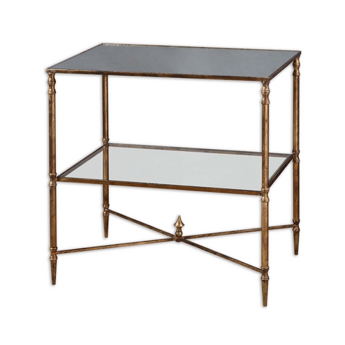 Uttermost Lighting Accent Table in Gold Leaf Finish 26120