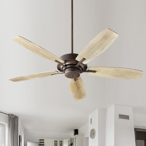 Quorum Lighting 52-Inch Soho Oiled Bronze Ceiling Fan with Weathered Oak Blades by Quorum Lighting 64525-8641