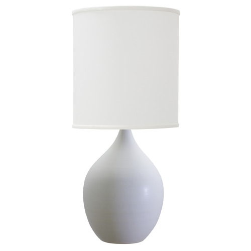 House of Troy Lighting Scatchard Stoneware White Matte Table Lamp by House of Troy Lighting GS201-WM