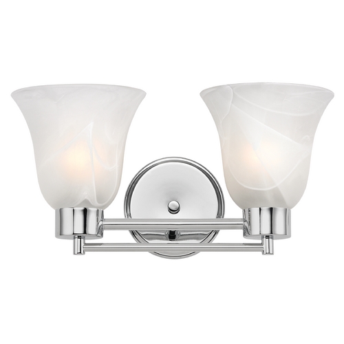 Design Classics Lighting Modern Bathroom Light with Alabaster Glass in Chrome Finish 702-26 GL9222-ALB
