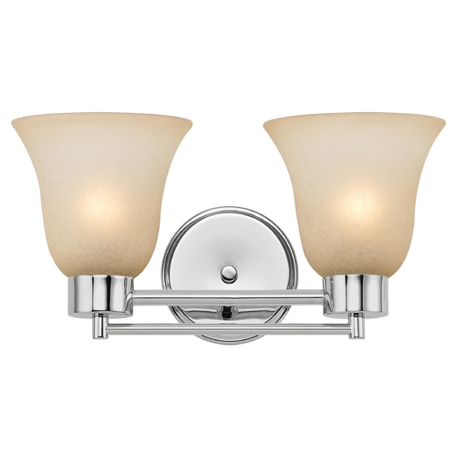 Design Classics Lighting Modern Bathroom Light with Brown Art Glass in Chrome Finish 702-26 GL9222-CAR