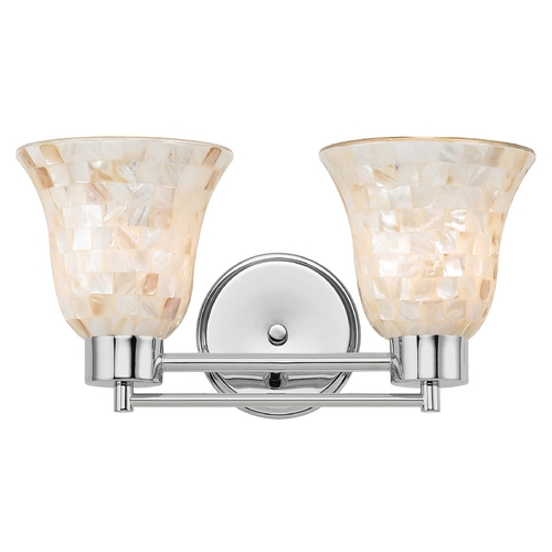 Design Classics Lighting Bathroom Light with Mosaic Glass in Chrome Finish 702-26 GL9222-M