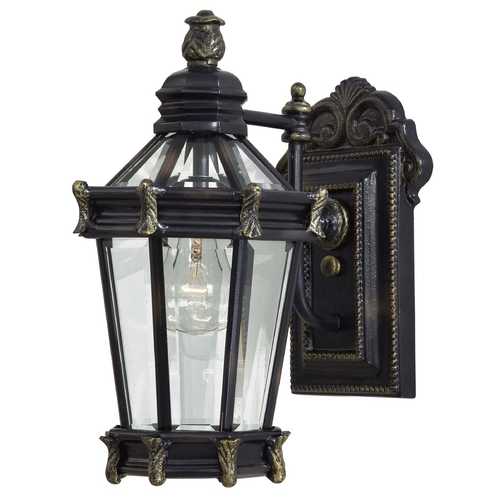 Minka Lavery Outdoor Wall Light with Clear Glass in Heritage with Gold Highlights by Minka Lavery 8937-95