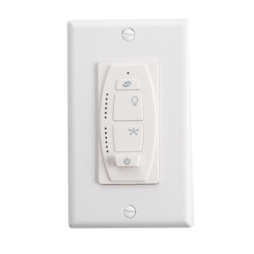 Kichler Lighting Six-Speed DC Full Function Wall Control in White by Kichler Lighting 370036WHTR