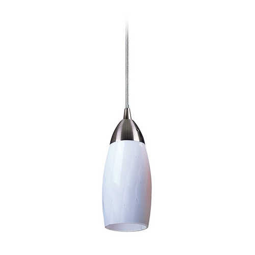 Elk Lighting Modern Mini-Pendant Light with Art Glass 110-1WH