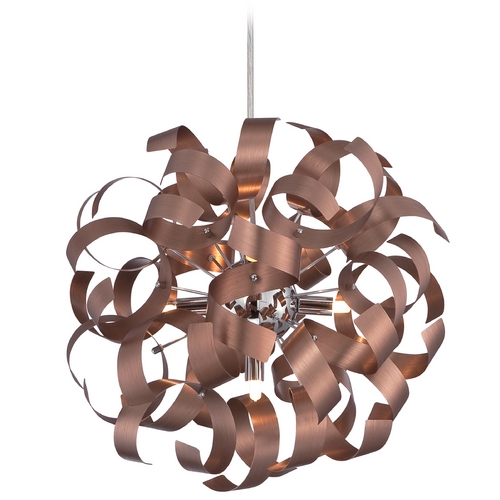 Quoizel Lighting Ribbons 17-Inch Pendant in Satin Copper by Quoizel Lighting RBN2817SG