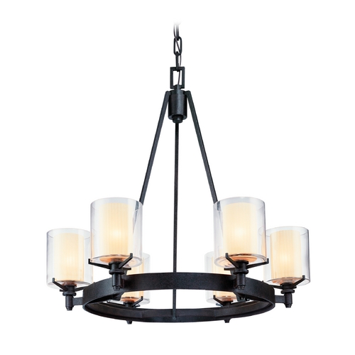 Troy Lighting Arcadia 27-Inch Chandelier in French Iron by Troy Lighting F1716FR