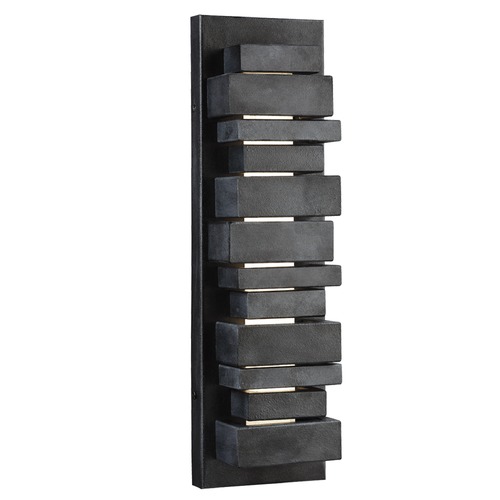Visual Comfort Studio Collection Ledgend Small LED Outdoor Sconce in Weathered Zinc by Visual Comfort Studio OL11201DWZ