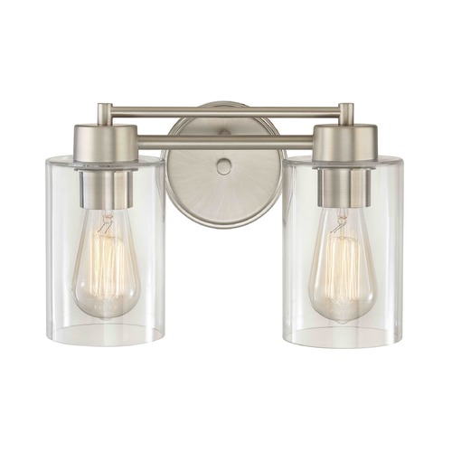Design Classics Lighting Satin Nickel Bathroom Light 702-09 GL1040C