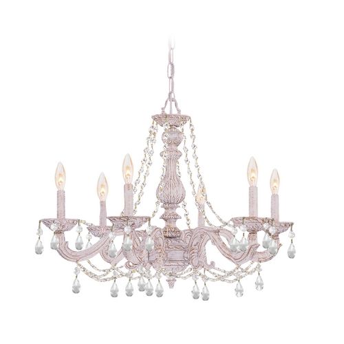 Crystorama Lighting Sutton Crystal Chandelier in Antique White by Crystorama Lighting 5026-AW-CL-MWP
