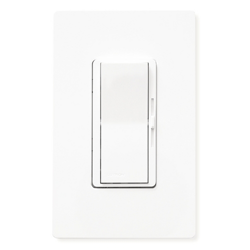 Lutron Dimmer Controls Diva Eco-Dim Paddle Dimmer in White 600W DV-603PG-WH-H