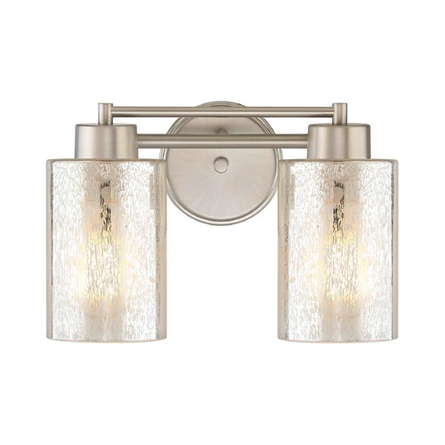 Design Classics Lighting Mercury Glass Bathroom Light Satin Nickel 702-09 GL1039C