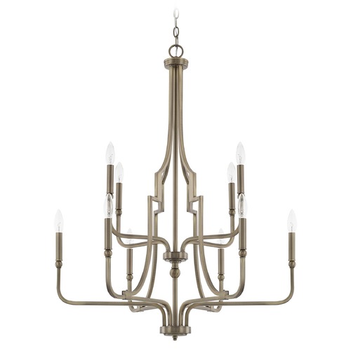 Capital Lighting Dawson 30-Inch Wide Chandelier in Aged Brass by Capital Lighting 419391AD