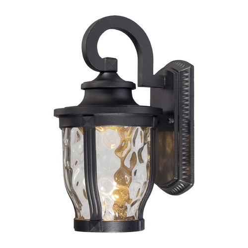 Minka Lavery LED Outdoor Wall Light with Clear Glass in Black by Minka Lavery 8761-66-L