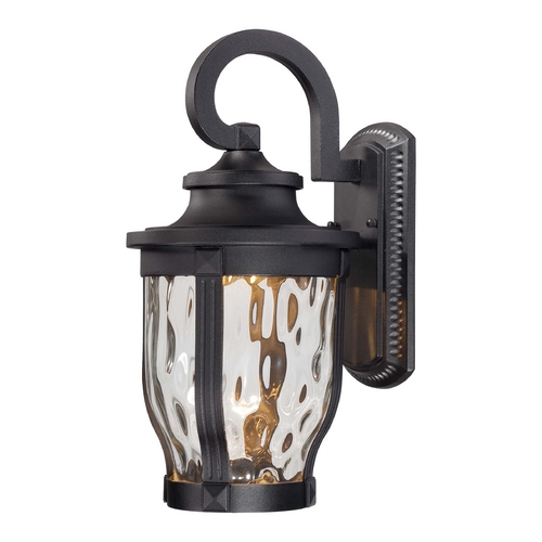 Minka Lavery LED Outdoor Wall Light with Clear Glass in Black by Minka Lavery 8762-66-L