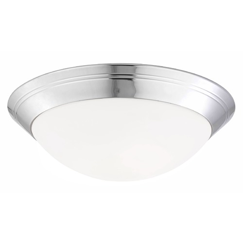 Design Classics Lighting Chrome Flush Mount Ceiling Light 16-Inch Wide 1016-26/W