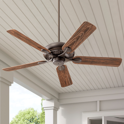Quorum Lighting Pinnacle Patio Oiled Bronze Ceiling Fan Without Light by Quorum Lighting 191525-86