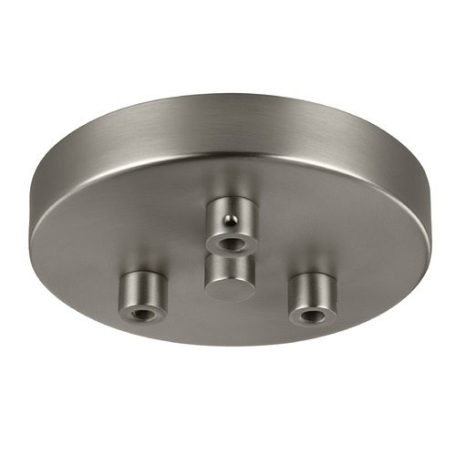 Generation Lighting 3-Light Multi-Port Canopy with Swag Hooks in Satin Nickel by Generation Lighting MPC03SN