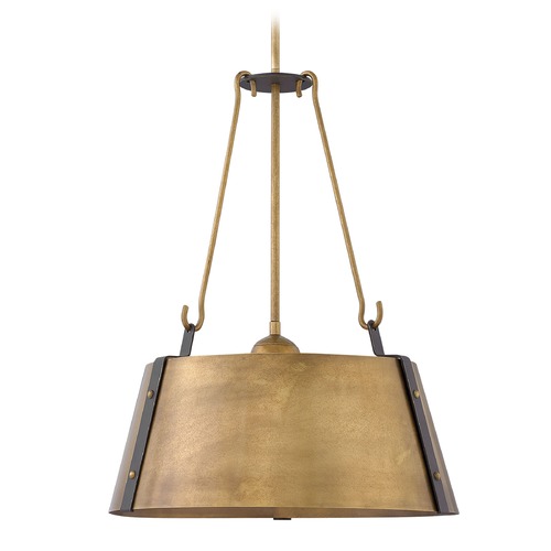 Hinkley Cartwright 19.50-Inch Pendant in Rustic Brass by Hinkley Lighting 3395RS