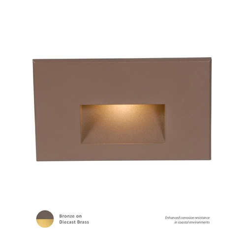 WAC Lighting Bronzed Brass LED Recessed Step Light with White LED by WAC Lighting WL-LED100-C-BBR