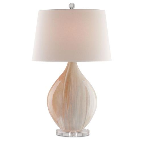Currey and Company Lighting Currey and Company Opal Amber/clear Table Lamp with Empire Shade 6111