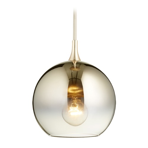 Quorum Lighting Satin Gold Mini Pendant with Globe Shade by Quorum Lighting 889-2020