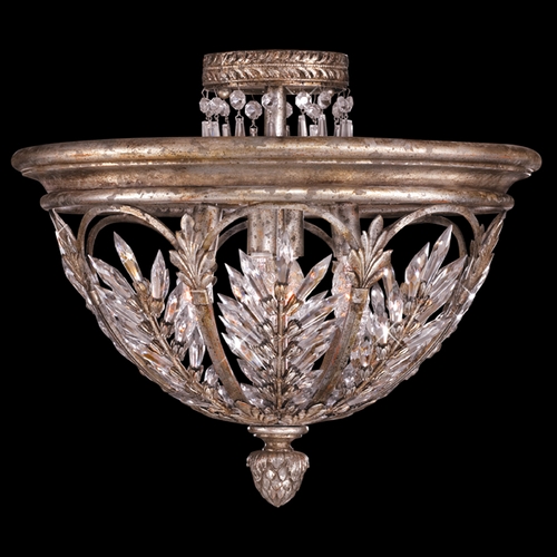 Fine Art Lamps Fine Art Lamps Winter Palace Antiqued Silver Semi-Flushmount Light 300440ST