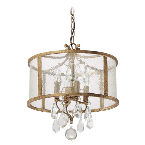 Capital Lighting Blakely Water Glass Pendant in Antique Gold by Capital Lighting 9484AG-CR